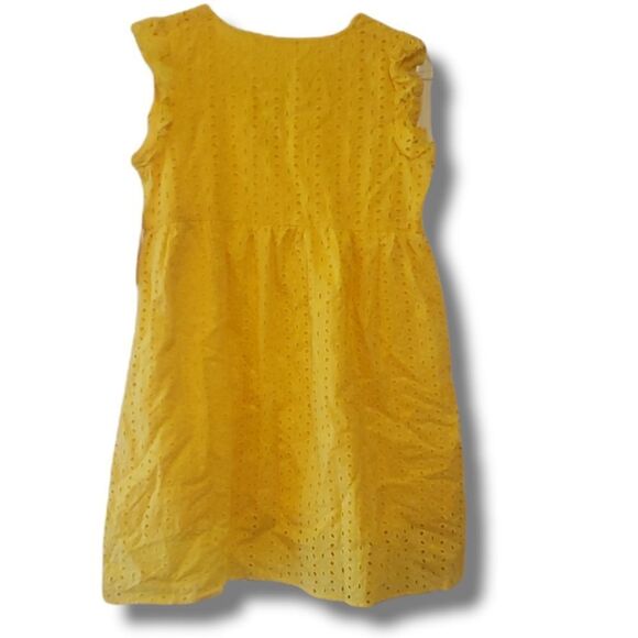 Goodnight Macaroon Womens Yellow V-Cut Cottage Eyelet Dress Size Large NEW - Picture 5 of 5